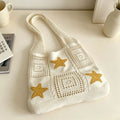 Retro Jacquard Hollow Out Knit Shoulder Bag 6W10BBG1761