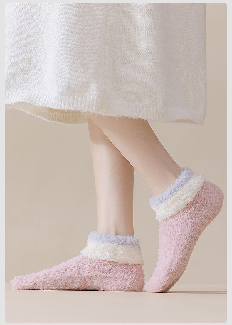 Fuzzy Non-Slip Slipper Socks - DippedShop Wholesale - #6339