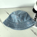Cute Bowknot Cherry Embroidery Denim Bucket Hat MK2BW6W6HAT70