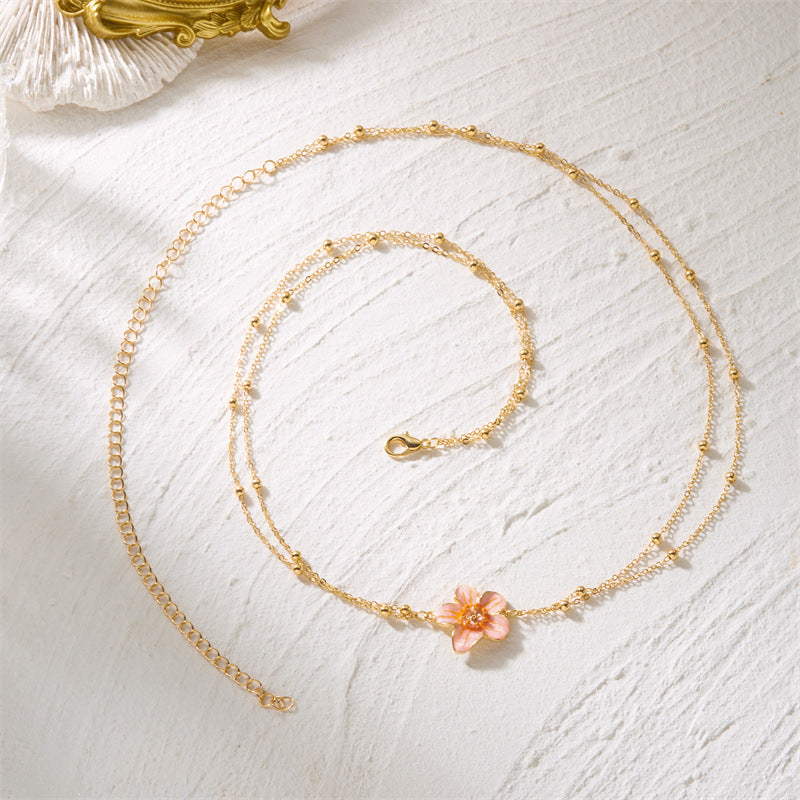 Sexy Flower Bead Double Layered Waist Chain 8ZA6JBC101T