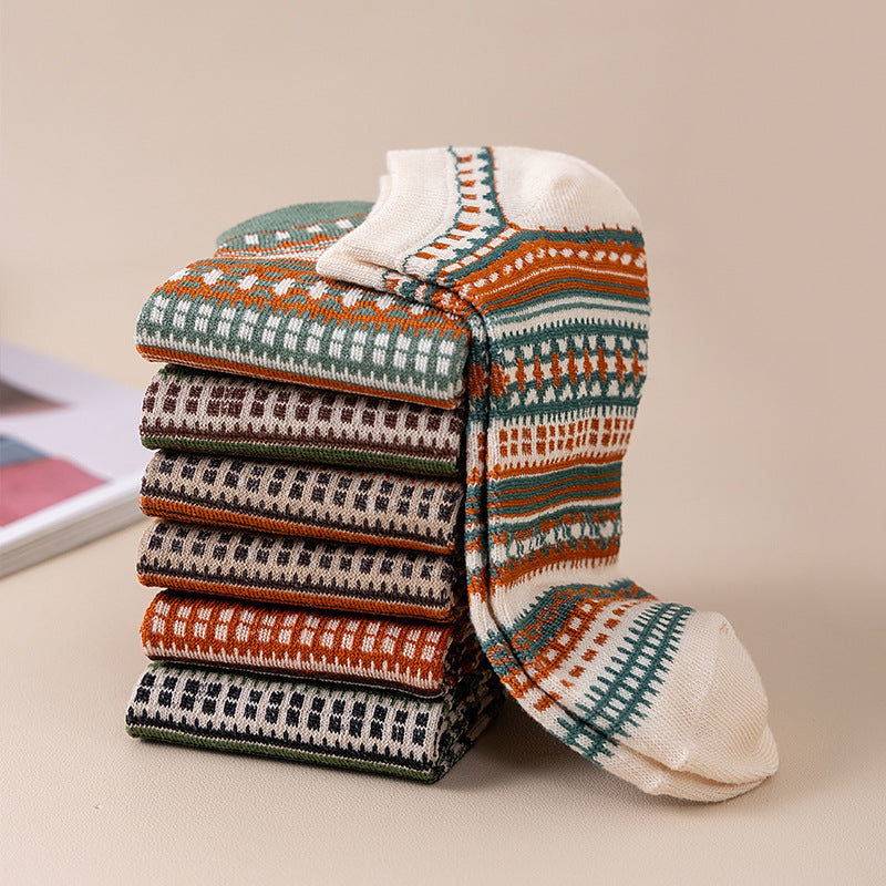 Ethnic Style Color Block Thick Socks 6W8FSO1004