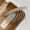 Polka Dot Oval Bangs Hair Comb Clip MK2MBEP6W6HPN10