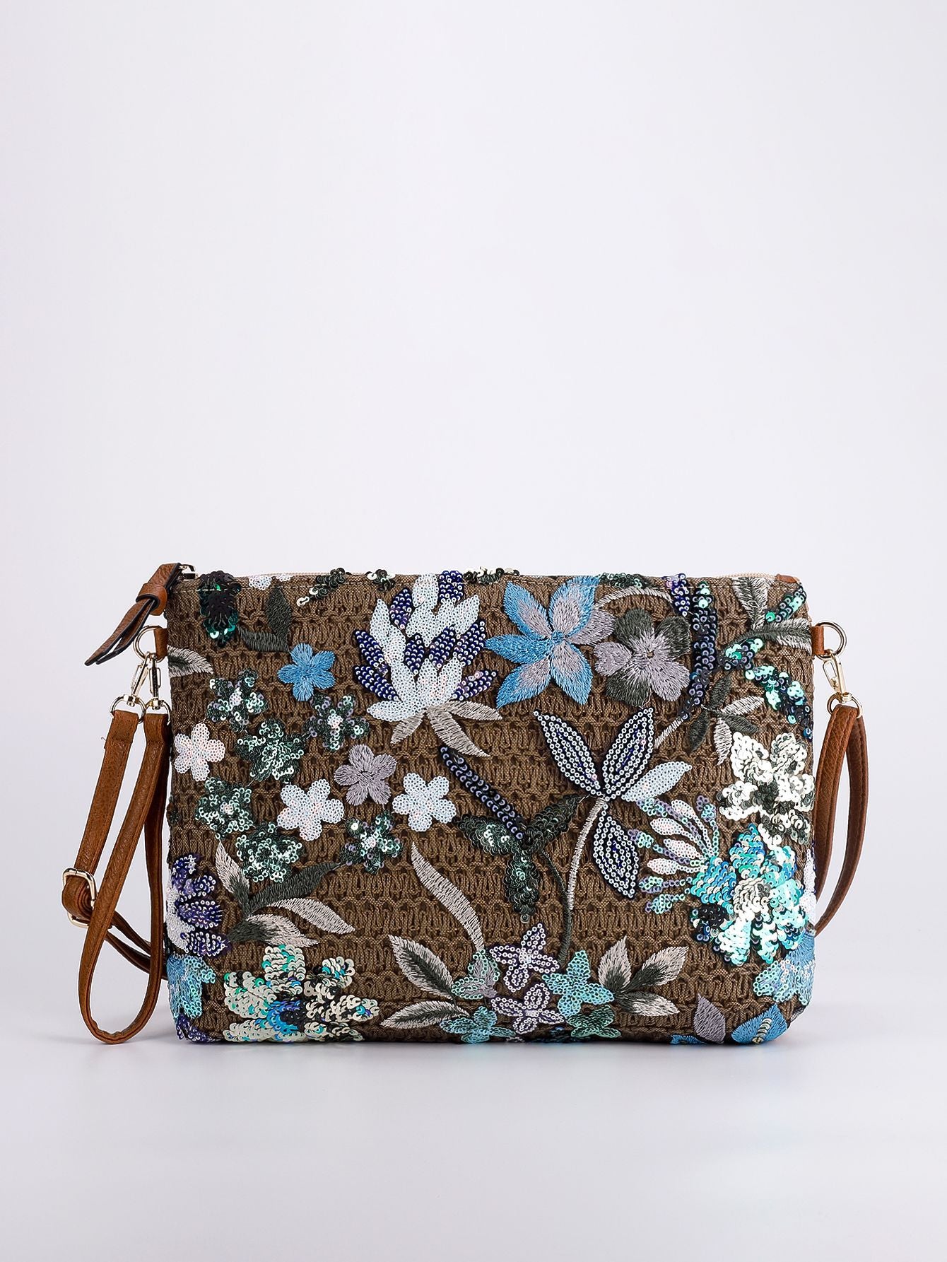 Embroidery Sequin Shoulder Bag - DippedShop Wholesale - #8419