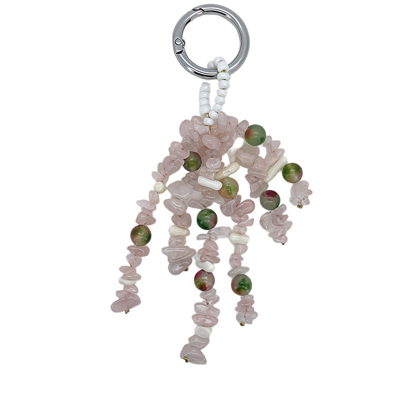 Cute Handcrafted Irregular Stone Bead Bag Charm DP25H625
