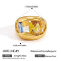 Gold Plated Zircon Open Ring - DippedShop Wholesale - #6147