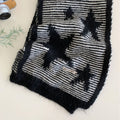 Star Embroidered Knit Scarf - DippedShop Wholesale - #9187