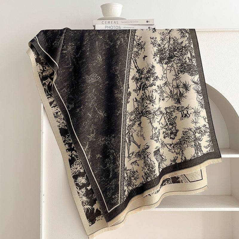 Reversible Animal Print Shawl Scarf - DippedShop Wholesale - #2931