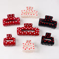 Heart Print Hair Claw - DippedShop Wholesale - #3395