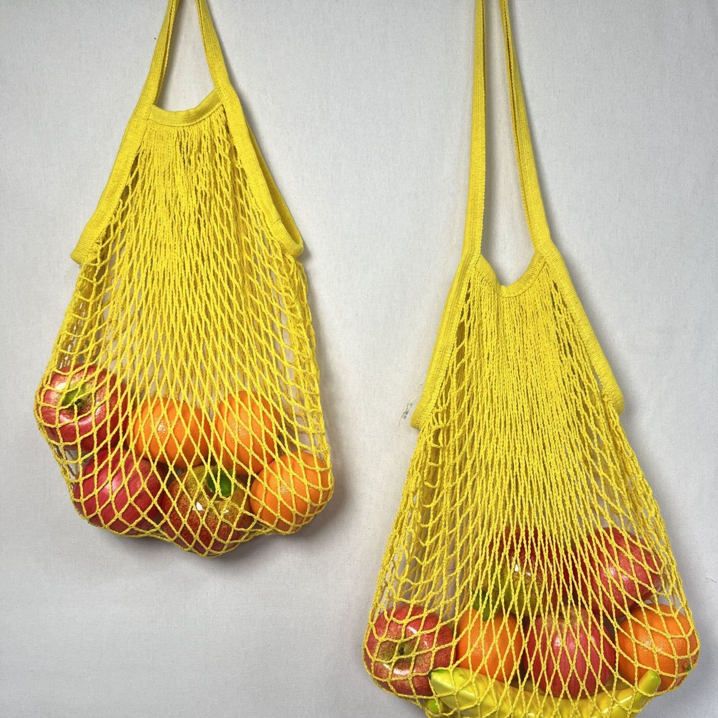 Solid Color Hollow Out Shopping Mesh Storage Bag 8BW6BOB93T