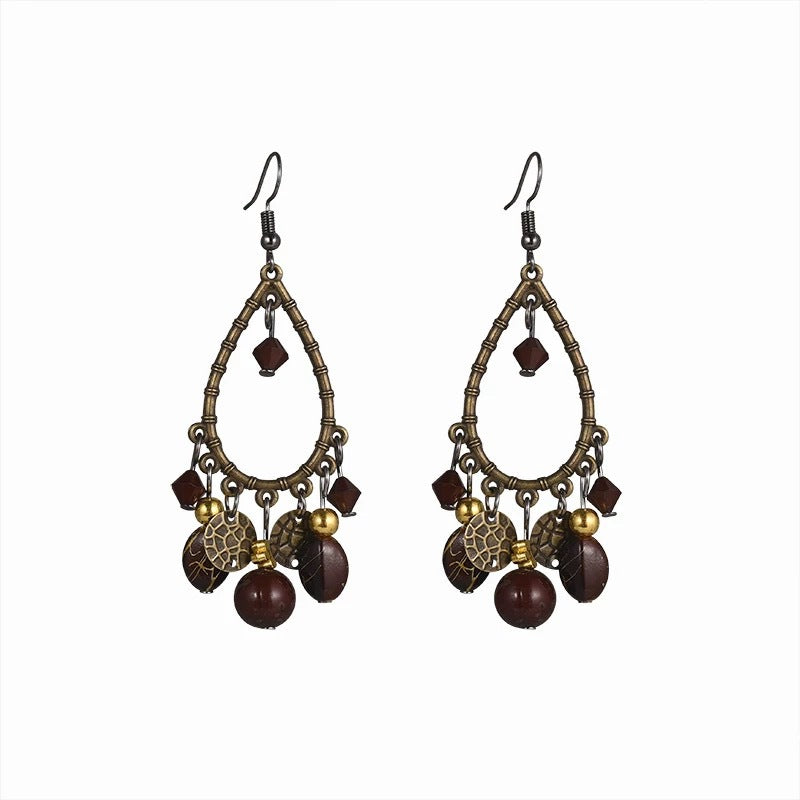 Boho Beaded Tassel Dangle Earrings - DippedShop Wholesale - #1523