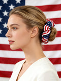 Stylish American Flag Handmade Hair Tie 8BK6HSR17T