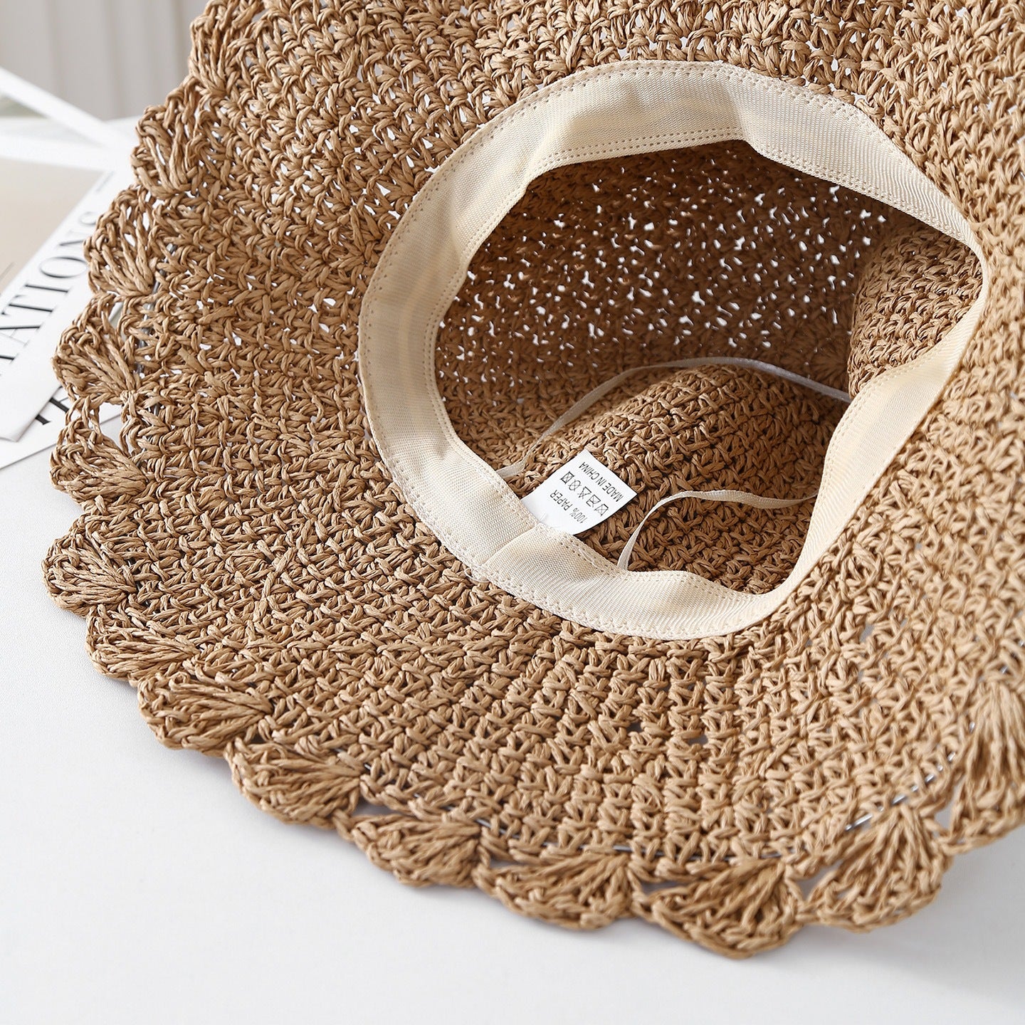 Handmade Flower Embroidery Sun Hat - DippedShop Wholesale - #3107