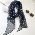 Sweet Color Block Floral Print Silk Scarf 6W6NSI196