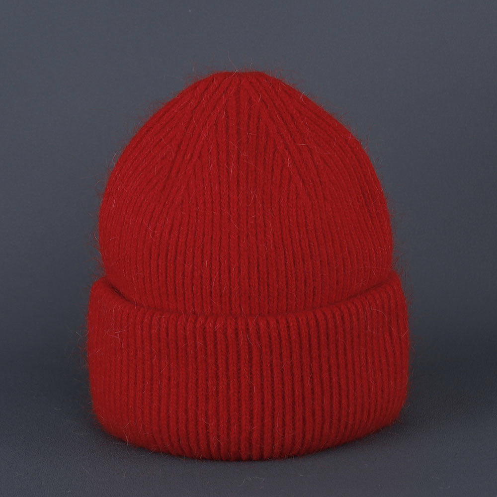 Simple Solid Warm Cuffed Ribbed Knit Beanie 6W6HAT687