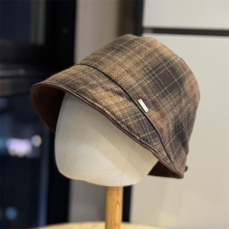 Warm Plaid Bucket Hat - DippedShop Wholesale - #8963