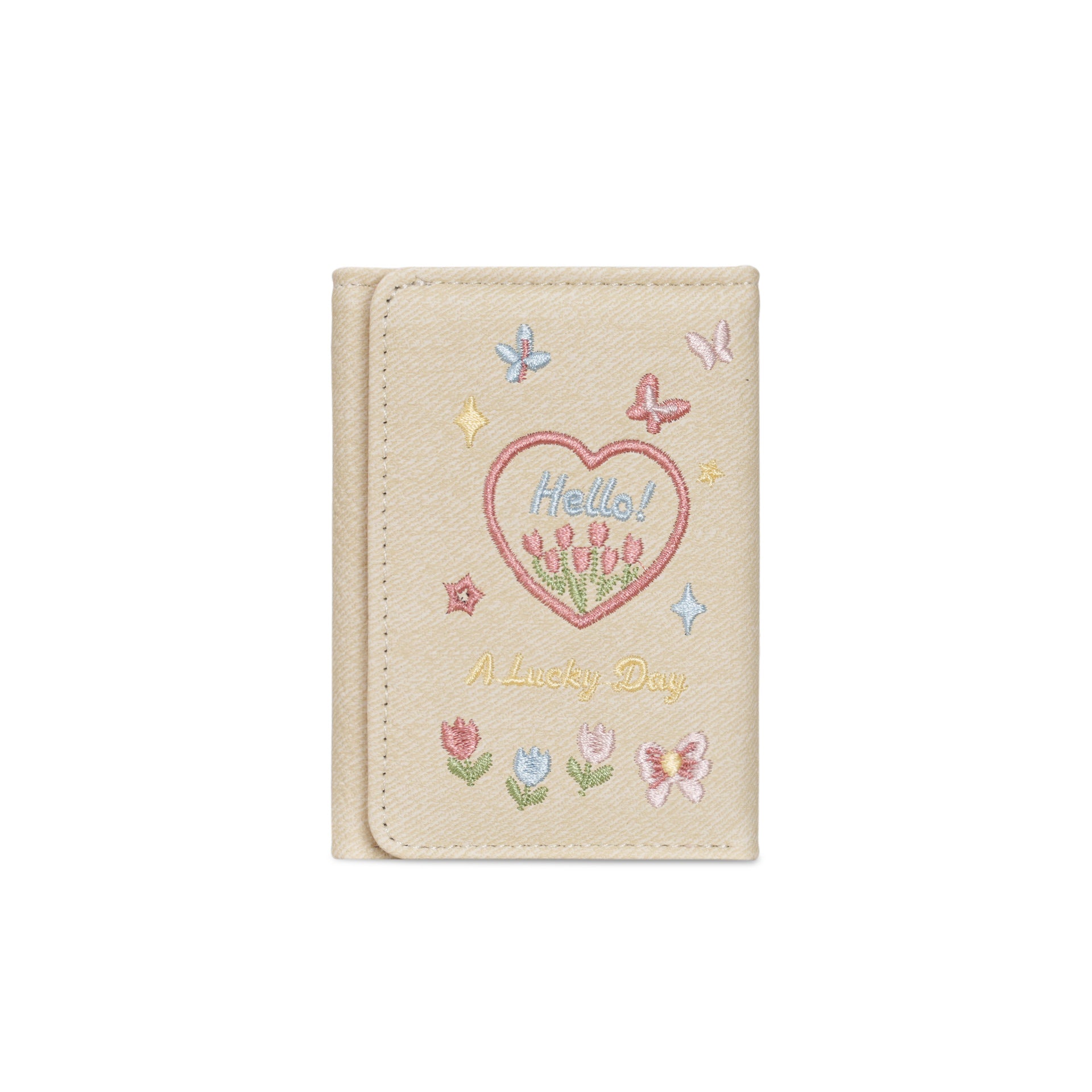 Stylish Floral Bowknot Embroideries Portable Coin Purse 6S10BWB155