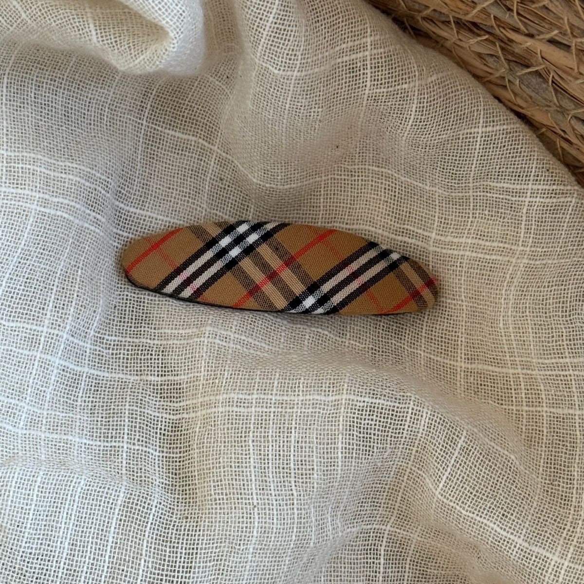 Plaid Snap Hair Clip - DippedShop Wholesale - #3779