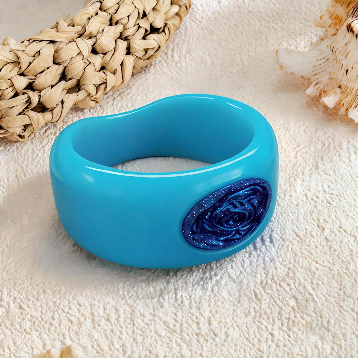 Boho Style Floral Enamel Statement Bracelet 6W6JBR594