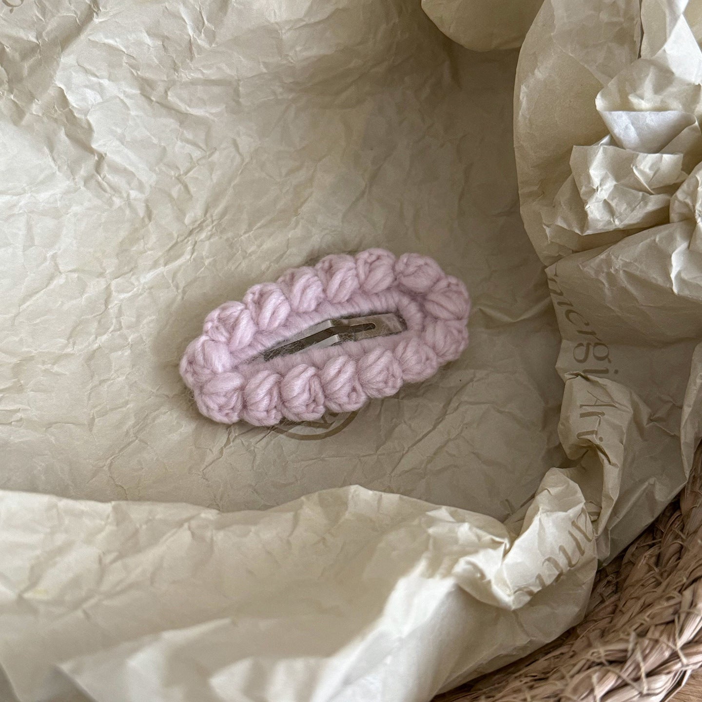 Crochet Snap Hair Clip - DippedShop Wholesale - #3075