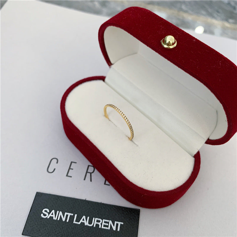 Rhinestone Thin Ring - DippedShop Wholesale - #6419