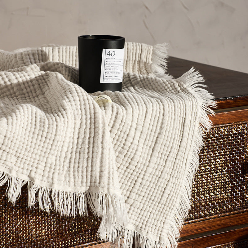 Retro Tassel Knit Blanket - DippedShop Wholesale - #8275