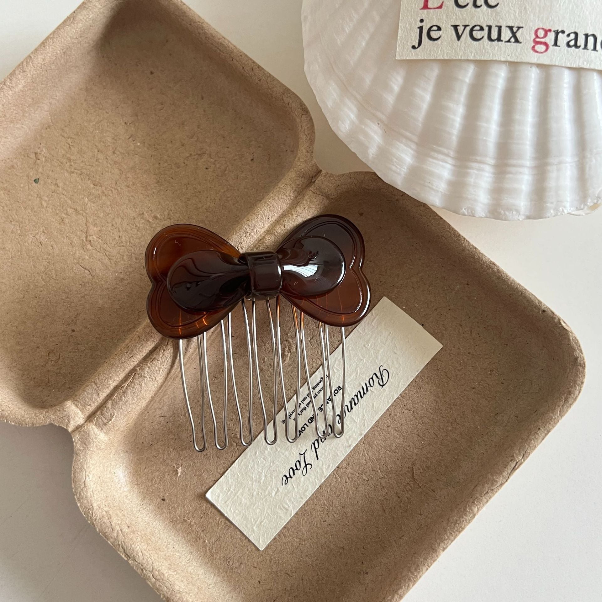 Acetate Bow Insert Comb Hair Clip MK2MBEP6W6HPN05