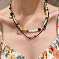 Beaded Braided Choker Necklace - DippedShop Wholesale - #5763