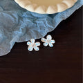 Polka Dot Floral Stud Earrings - DippedShop Wholesale - #2755
