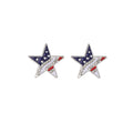 Minimalist USA Flag Rhinestones Star Stud Earring 8ZA6JER192L
