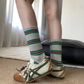 Stylish Color Block Striped Knit Socks 6W8FSO1009
