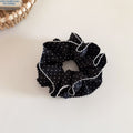 Polka Dot Wide Ruffled Hair Scrunchie MK2BLW6W6HSR12
