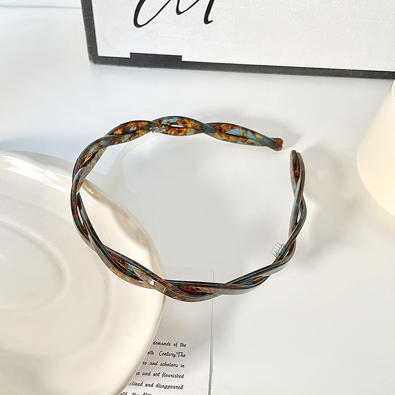 Simple Twist Colorful Acrylic Headbands DP25B880