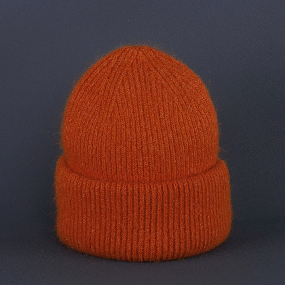 Simple Solid Warm Cuffed Ribbed Knit Beanie 6W6HAT687