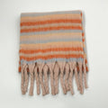 Elegant Striped Soft Thick Warm Tassel Scarf 6W6NSC83