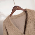 V-Neck Loose Mohair Cardigan - DippedShop Wholesale - #6131