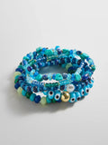 Vintage Irregular Natural Stone Beaded Bracelet Set 6W6JBR509