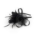 Flower Feather Fascinator Headband - DippedShop Wholesale - #9331