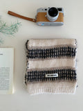Plaid Jacquard Knit Scarf - DippedShop Wholesale - #7043
