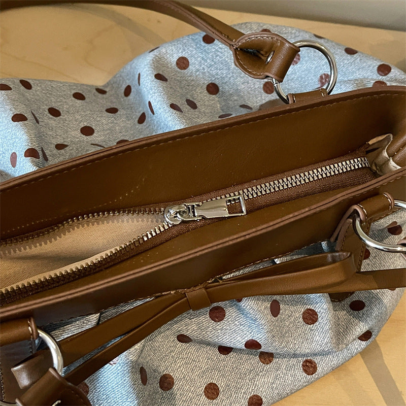 Fashion Color Contrast Polka Dots Shoulder Bag 6W10BBG1861