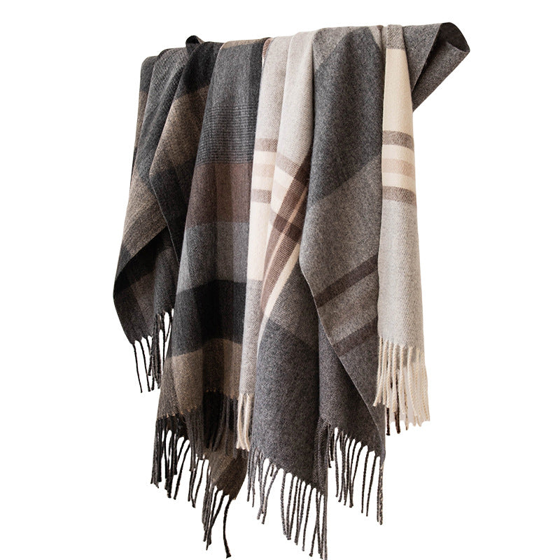 Vintage Plaid Wool Scarf - DippedShop Wholesale - #0051