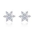 Creative Sparkly Rhinestone Snowflake Christmas Earrings 6W6JER682