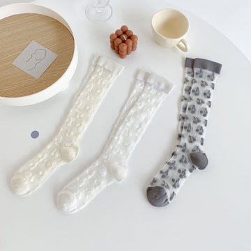 Cherry Color Block Summer Thin Socks DP25C836