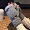 Knitted Convertible Mittens - DippedShop Wholesale - #7027