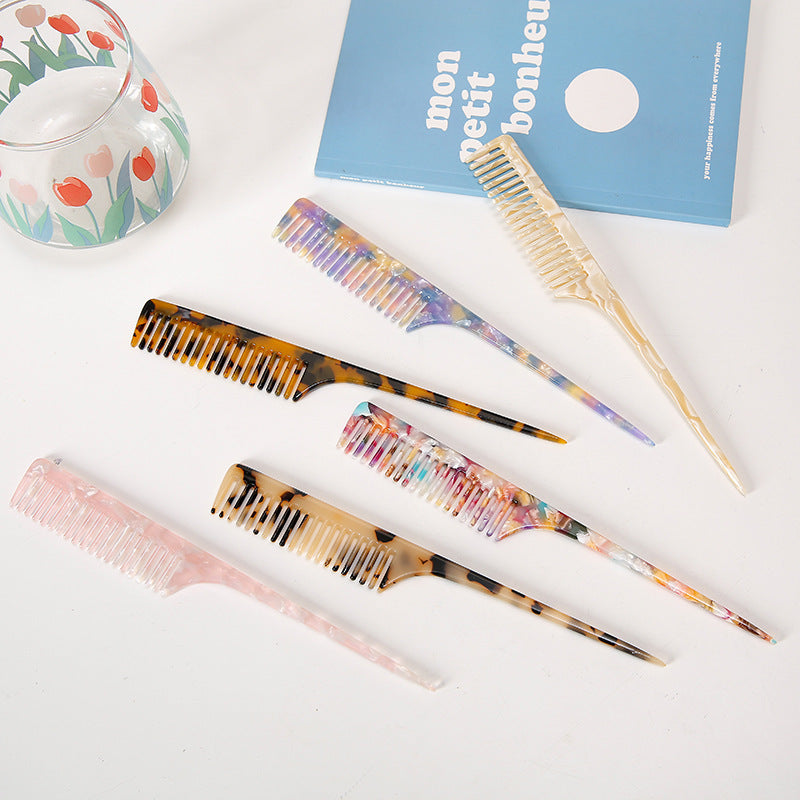 Simple Marble Acetate Sectioning Hair Comb DP25E689