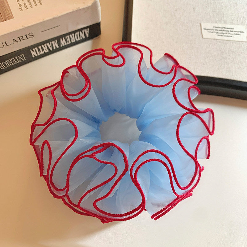 Blue Mesh Layered Scrunchies - DippedShop Wholesale - #8099