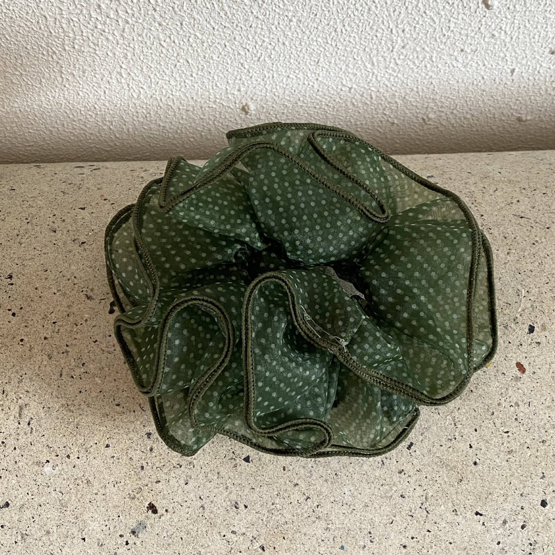 Plaid Polka Dot Mesh Fluffy Hair Scrunchie MK2BLW6W6HSR35