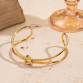 Elegant Gold Plated Knot Open - DippedShop Wholesale - #6131