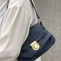 Stylish Solid Color Denim Underarm Bag 6W10BBG1948