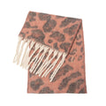 Fringed Leopard Print Scarf - DippedShop Wholesale - #2915