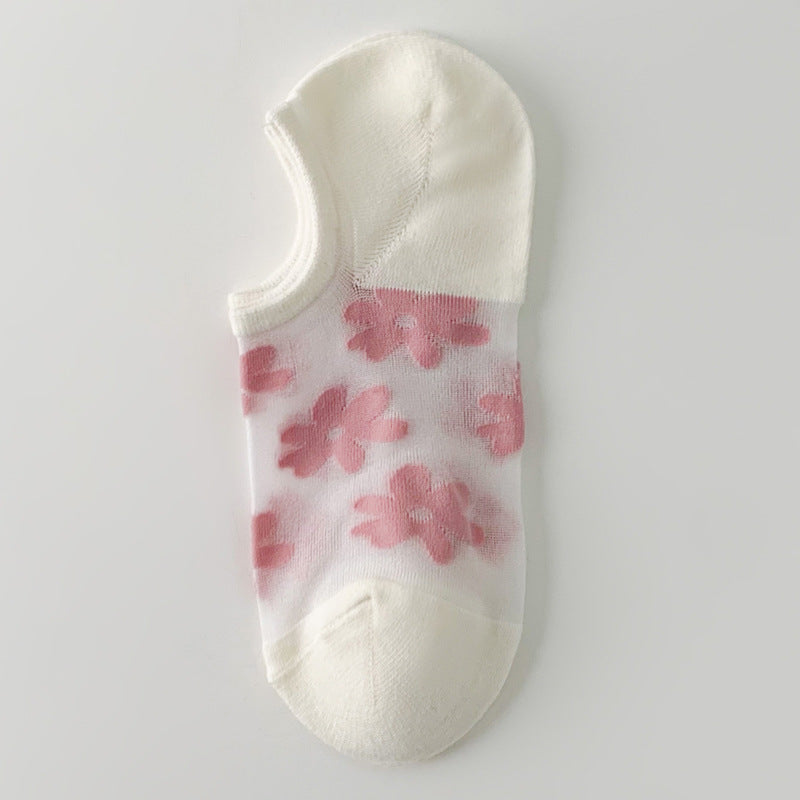 Floral Mesh Sheer Socks - DippedShop Wholesale - #1843